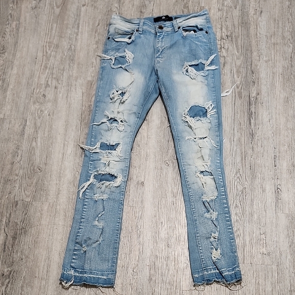 FOCUS JEANS Other - Light Blue Skinny Distressed Jeans